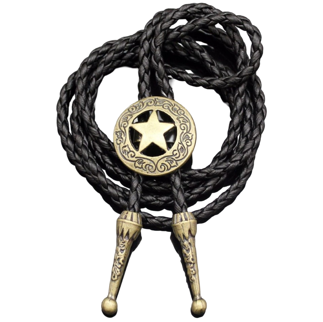 Bolo Western Krawatte Texas Star bronze Tie